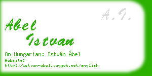 abel istvan business card