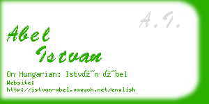 abel istvan business card